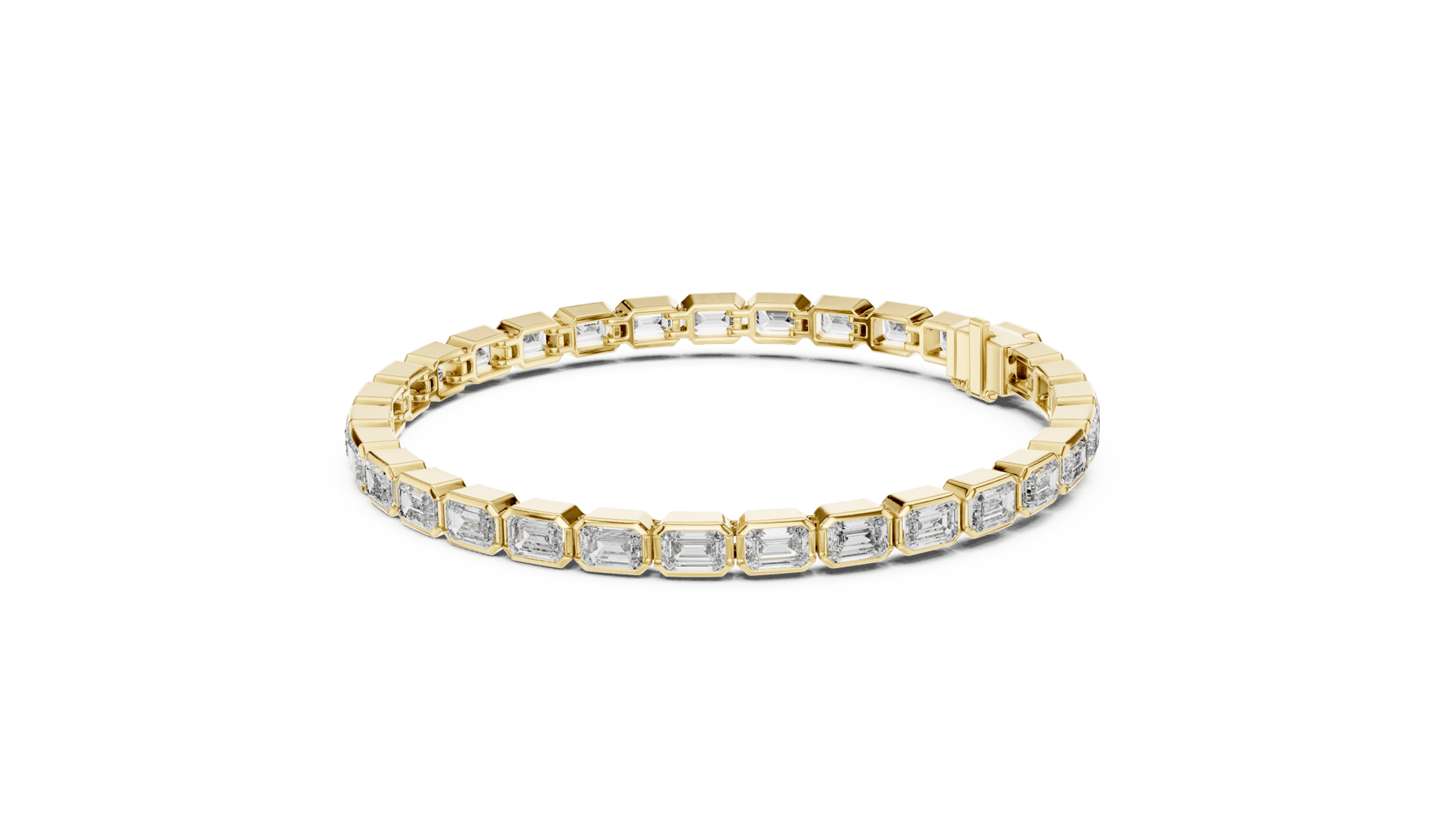 The Emerald Bezel Lab Grown Tennis Bracelet - Suez Diamonds