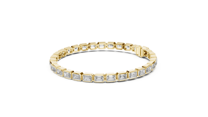 The Emerald Bezel Lab Grown Tennis Bracelet - Suez Diamonds