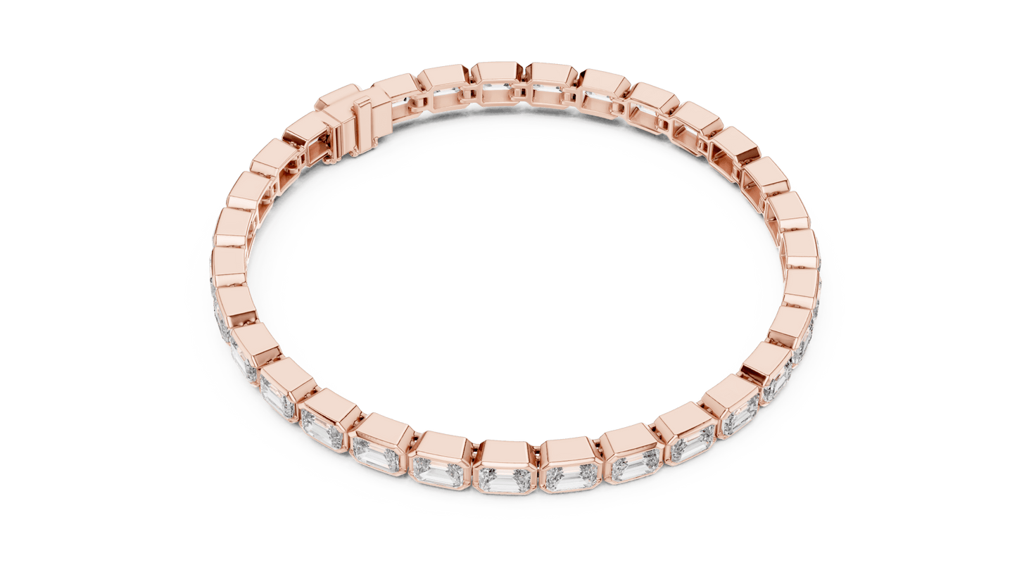 The Emerald Bezel Lab Grown Tennis Bracelet - Suez Diamonds