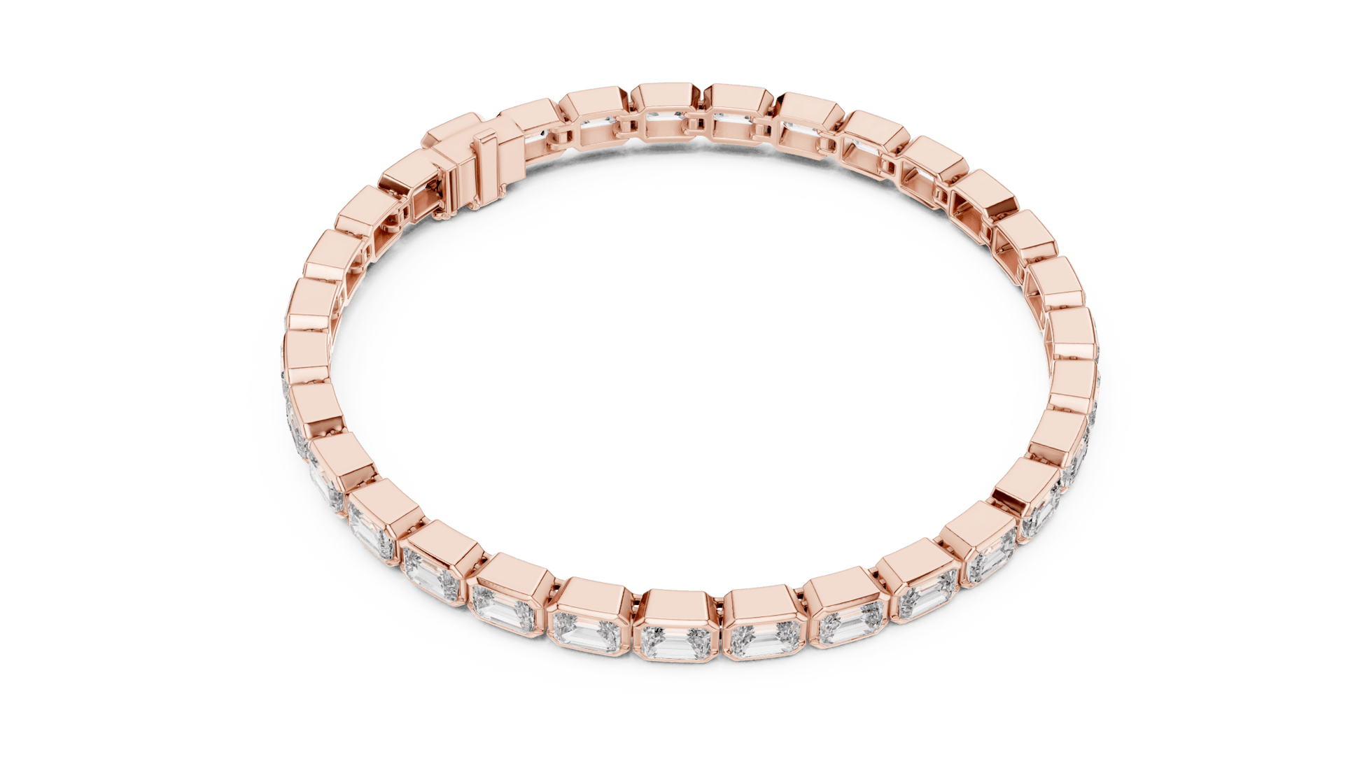 The Emerald Bezel Lab Grown Tennis Bracelet - Suez Diamonds