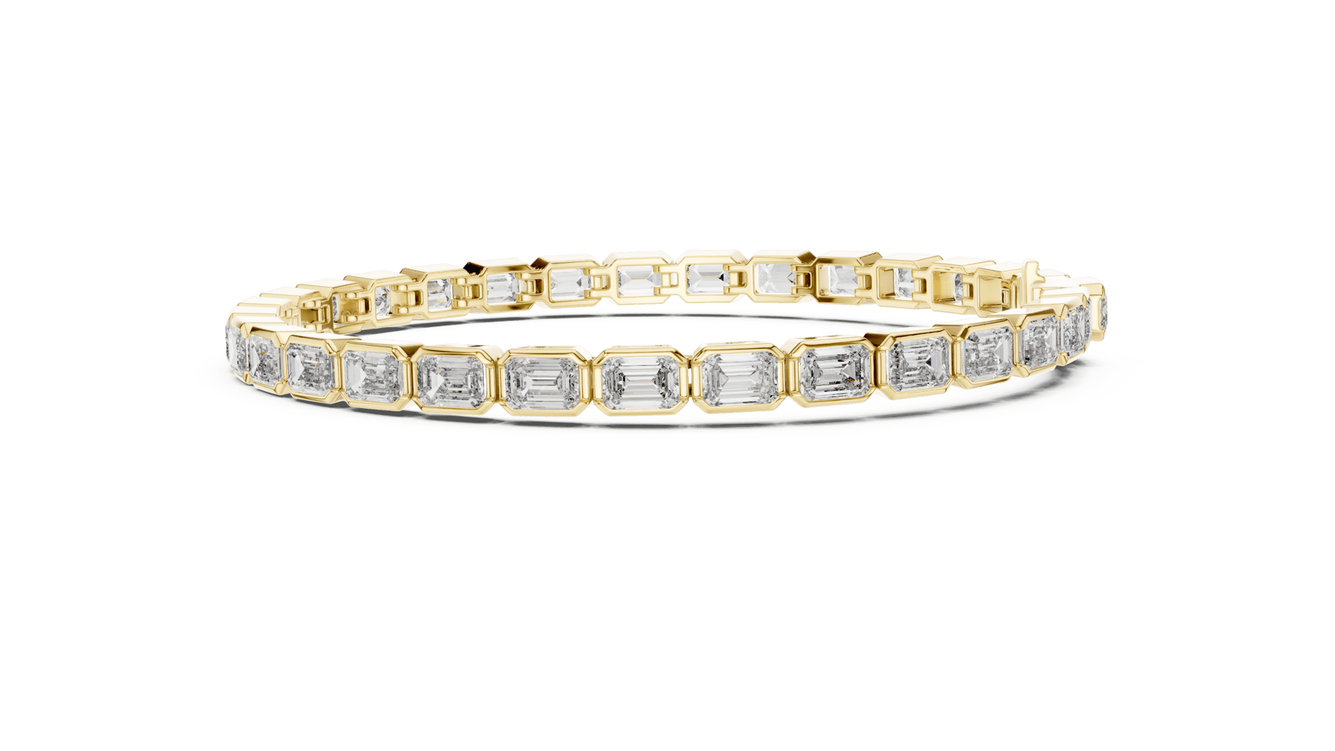 The Emerald Bezel Lab Grown Tennis Bracelet - Suez Diamonds