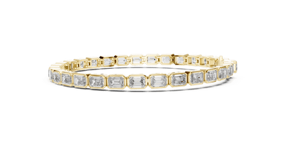 The Emerald Bezel Lab Grown Tennis Bracelet - Suez Diamonds