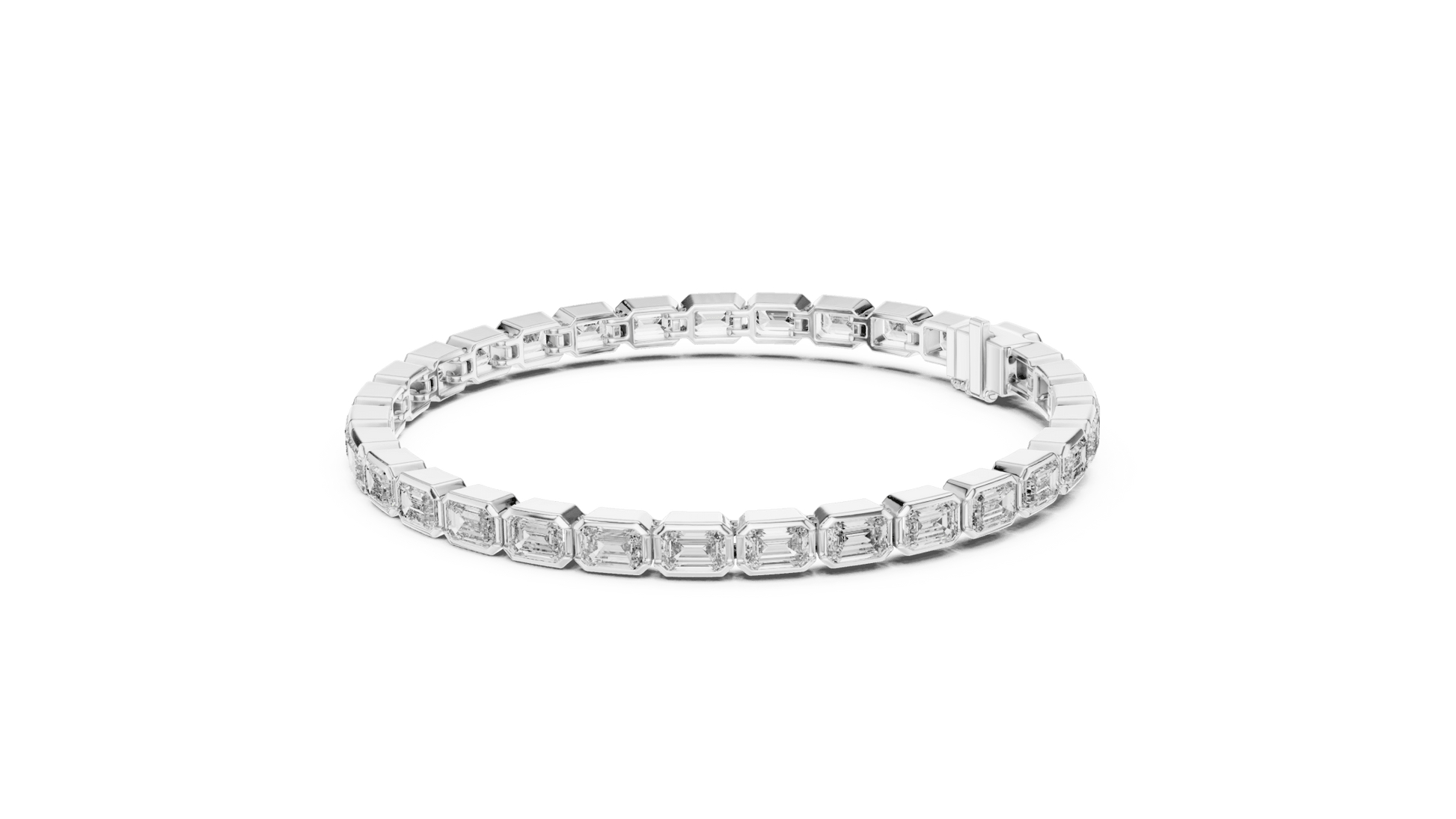 The Emerald Bezel Lab Grown Tennis Bracelet - Suez Diamonds