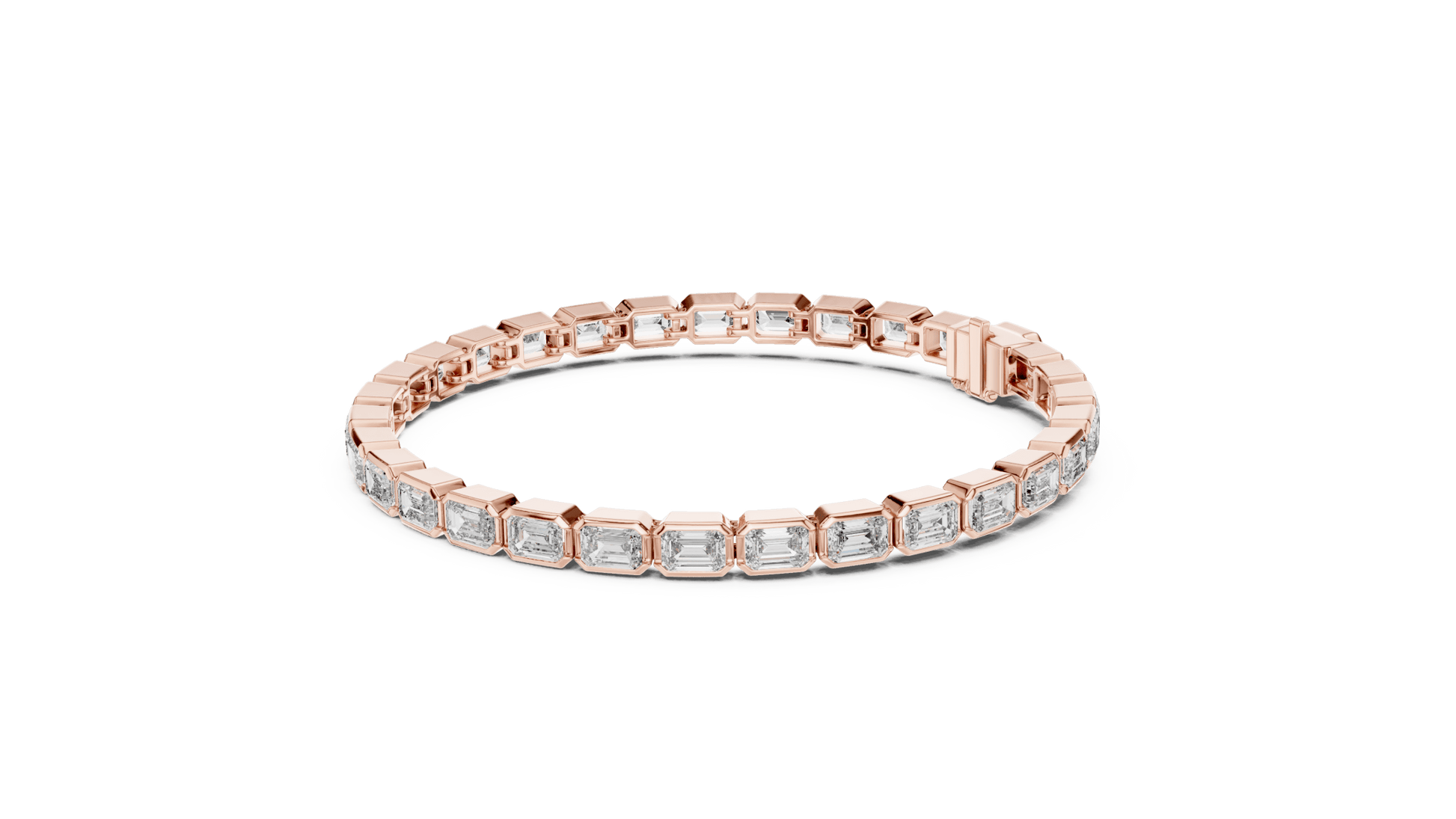 The Emerald Bezel Lab Grown Tennis Bracelet - Suez Diamonds