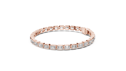The Emerald Bezel Lab Grown Tennis Bracelet - Suez Diamonds