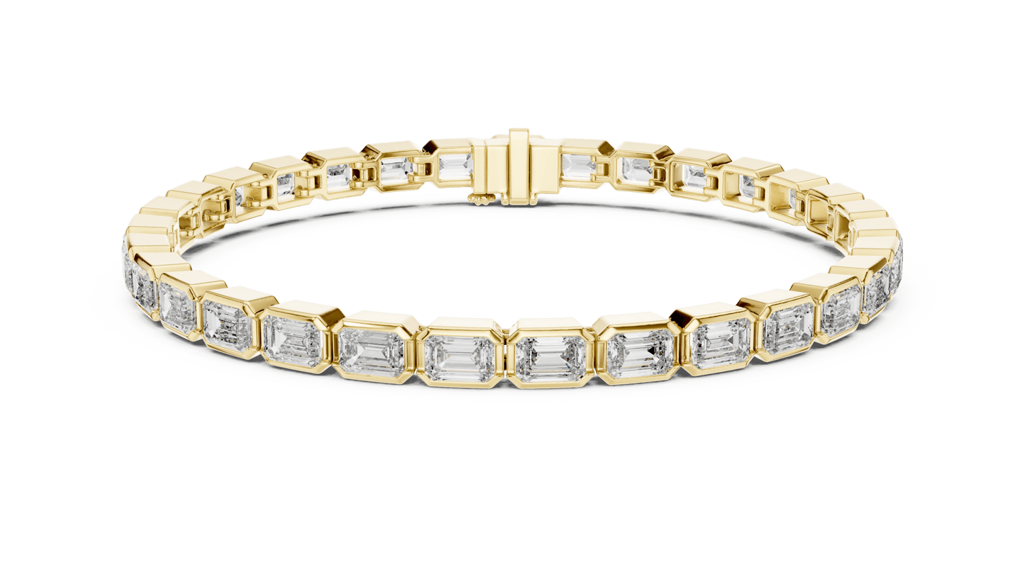 The Emerald Bezel Lab Grown Tennis Bracelet - Suez Diamonds