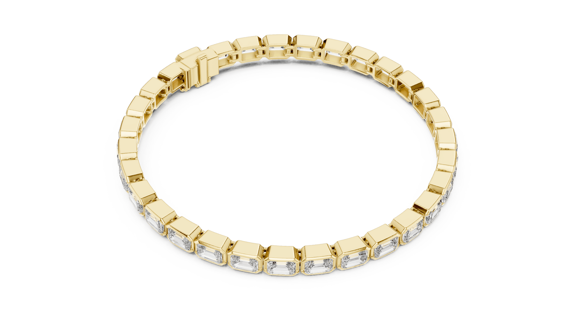 The Emerald Bezel Lab Grown Tennis Bracelet - Suez Diamonds