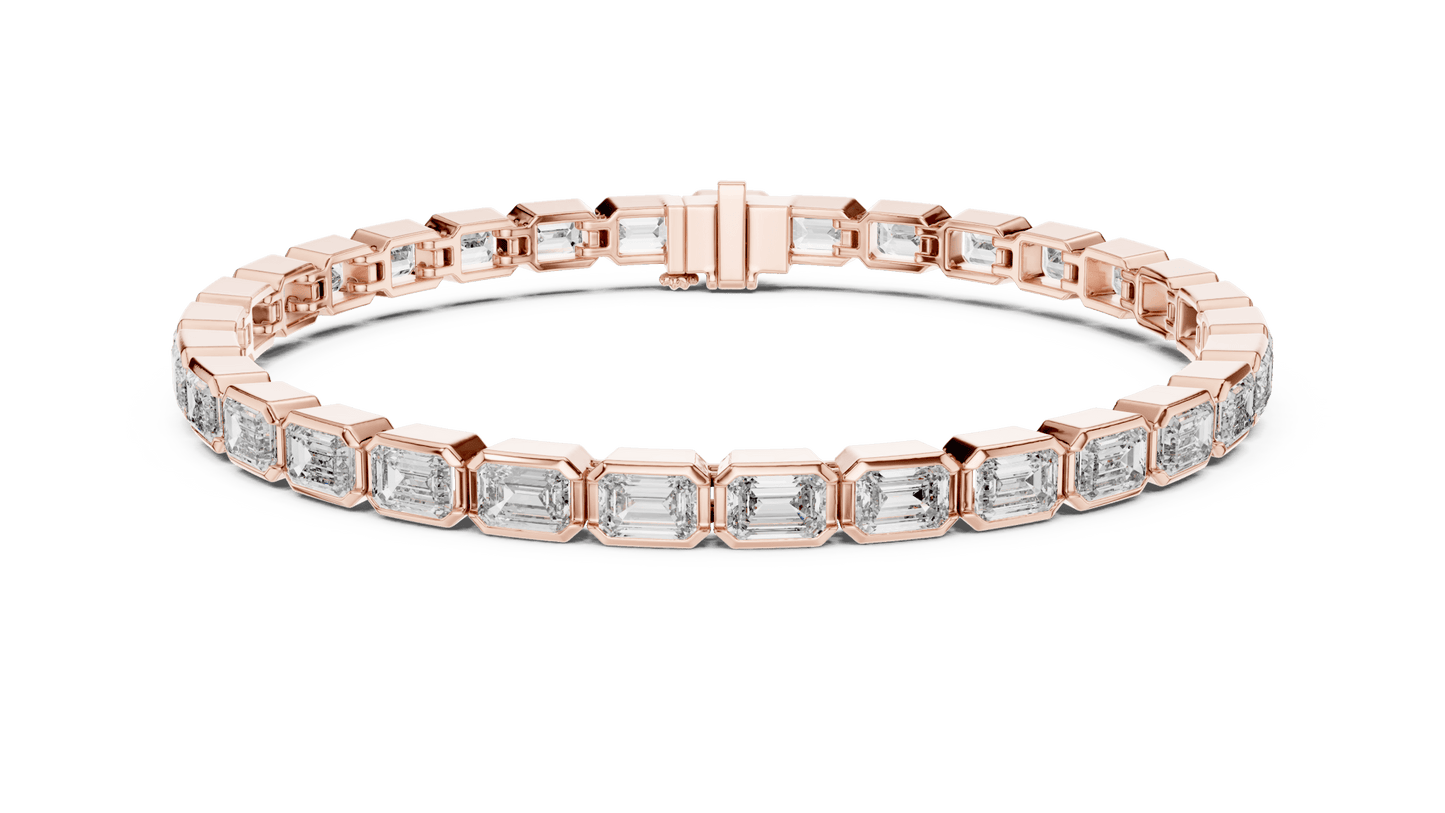 The Emerald Bezel Lab Grown Tennis Bracelet - Suez Diamonds