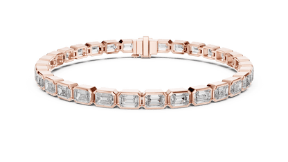 The Emerald Bezel Lab Grown Tennis Bracelet - Suez Diamonds
