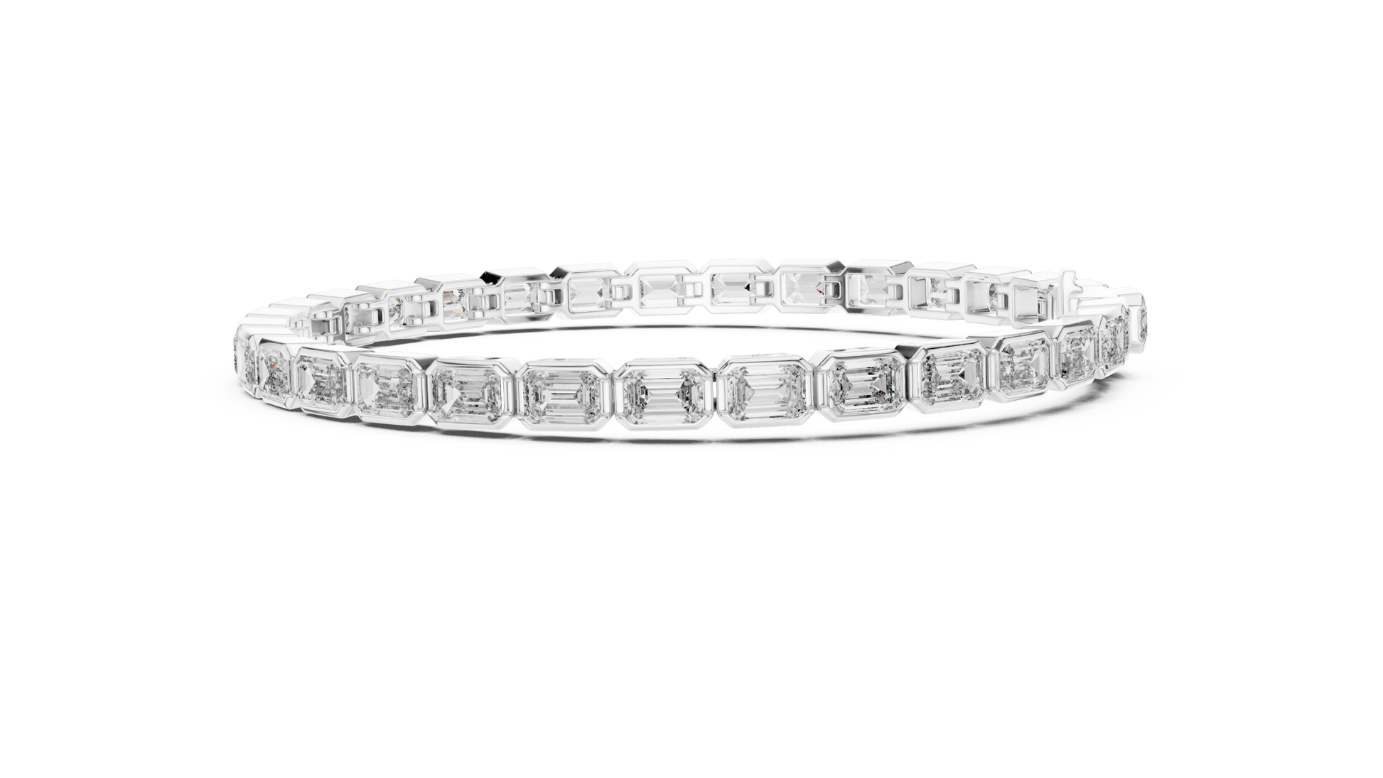 The Emerald Bezel Lab Grown Tennis Bracelet - Suez Diamonds