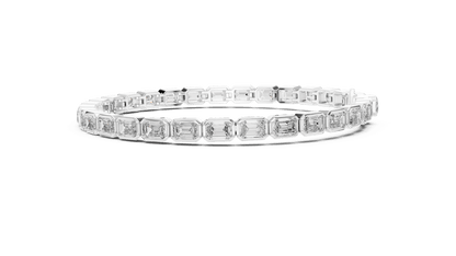 The Emerald Bezel Lab Grown Tennis Bracelet - Suez Diamonds