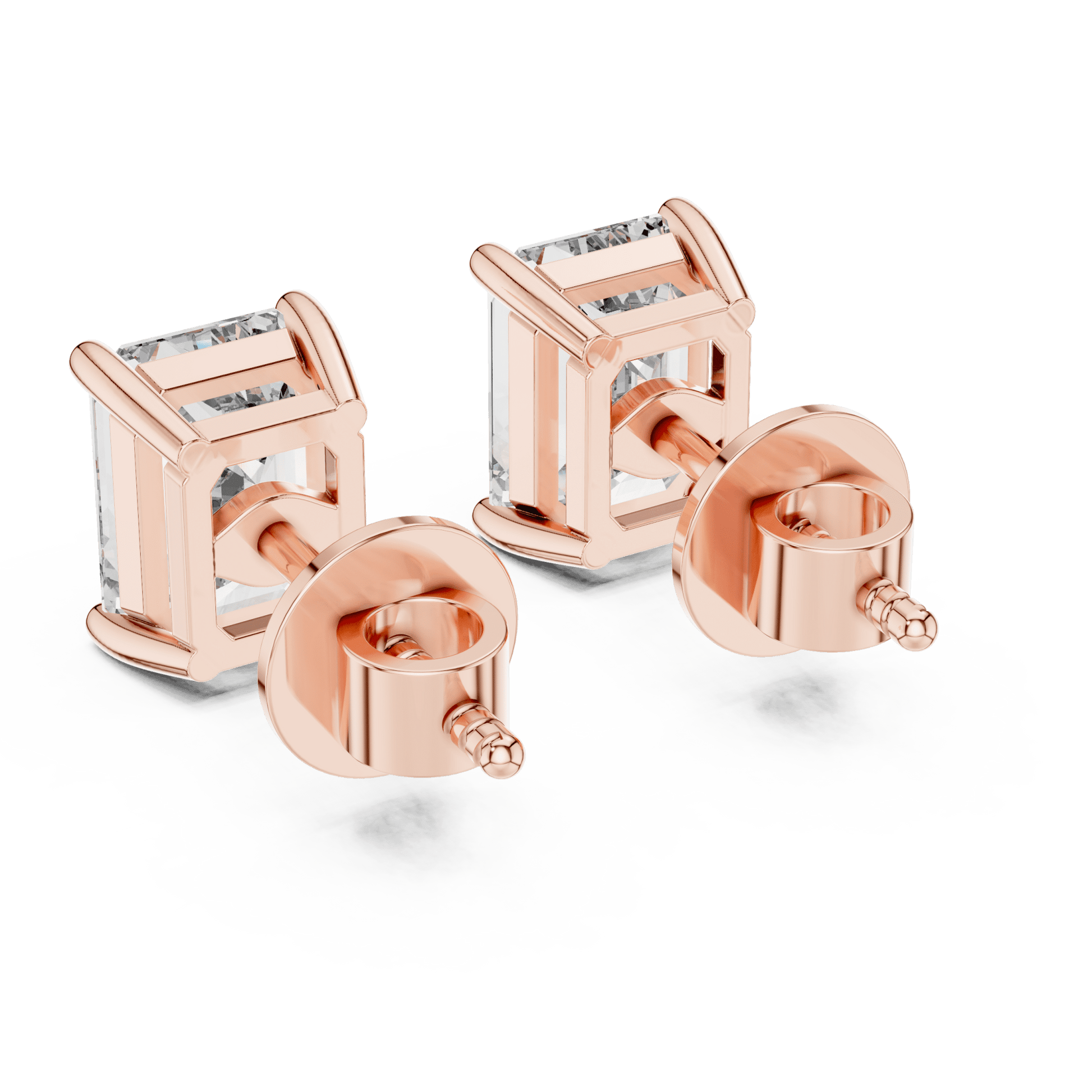 The Emerald Empress | 2.50 CTW Emerald - Cut Lab - Grown Diamond Studs in 14K Gold - Suez Diamonds