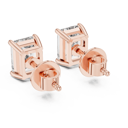 The Emerald Empress | 2.50 CTW Emerald - Cut Lab - Grown Diamond Studs in 14K Gold - Suez Diamonds