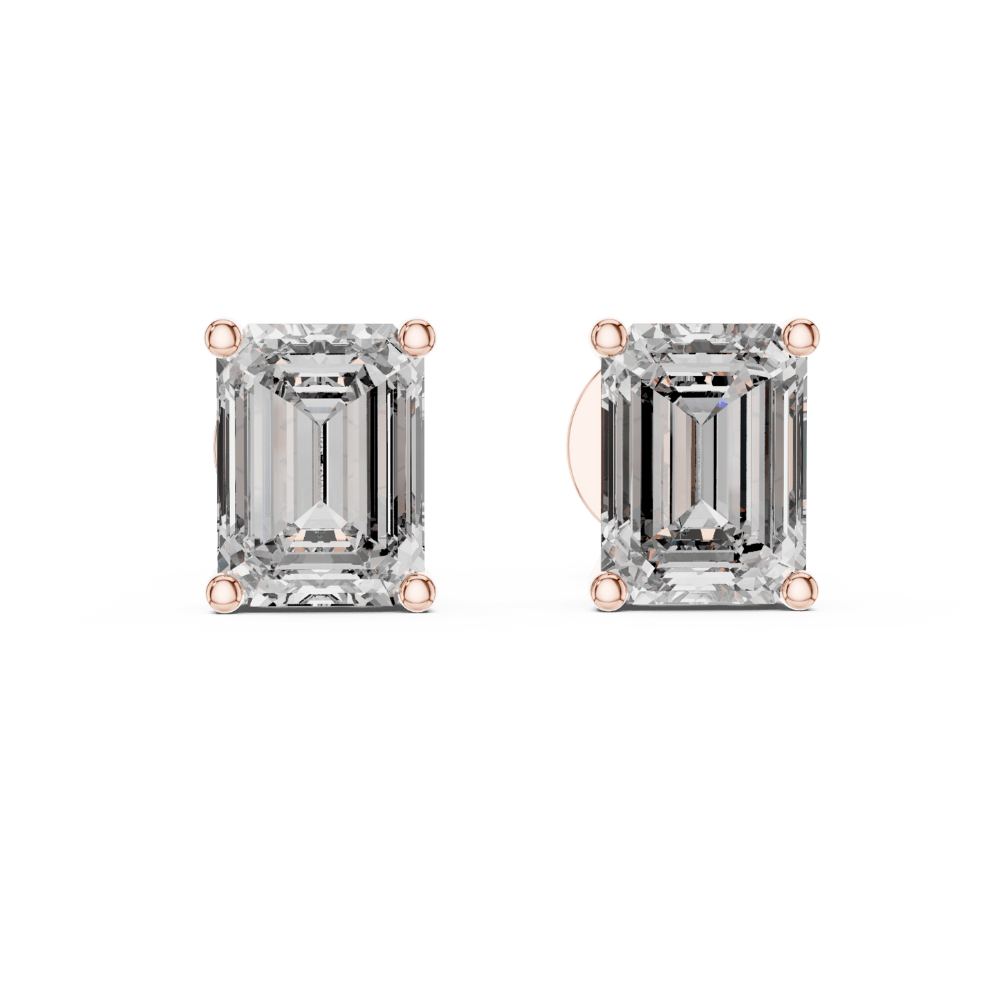 The Emerald Empress | 2.50 CTW Emerald - Cut Lab - Grown Diamond Studs in 14K Gold - Suez Diamonds