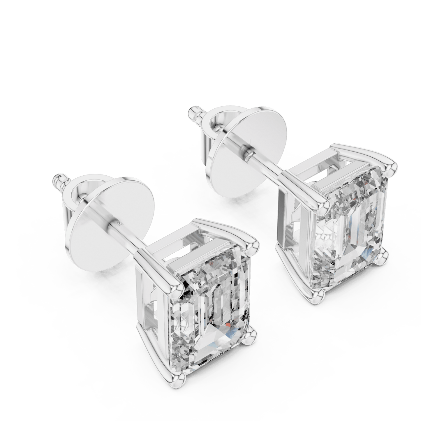 The Emerald Empress | 2.50 CTW Emerald - Cut Lab - Grown Diamond Studs in 14K Gold - Suez Diamonds