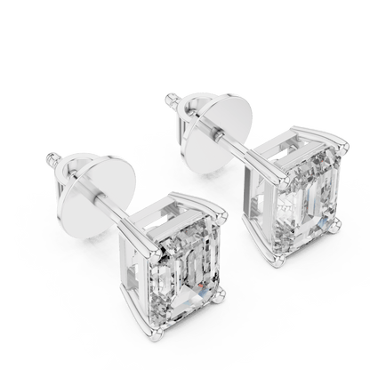 The Emerald Empress | 2.50 CTW Emerald - Cut Lab - Grown Diamond Studs in 14K Gold - Suez Diamonds