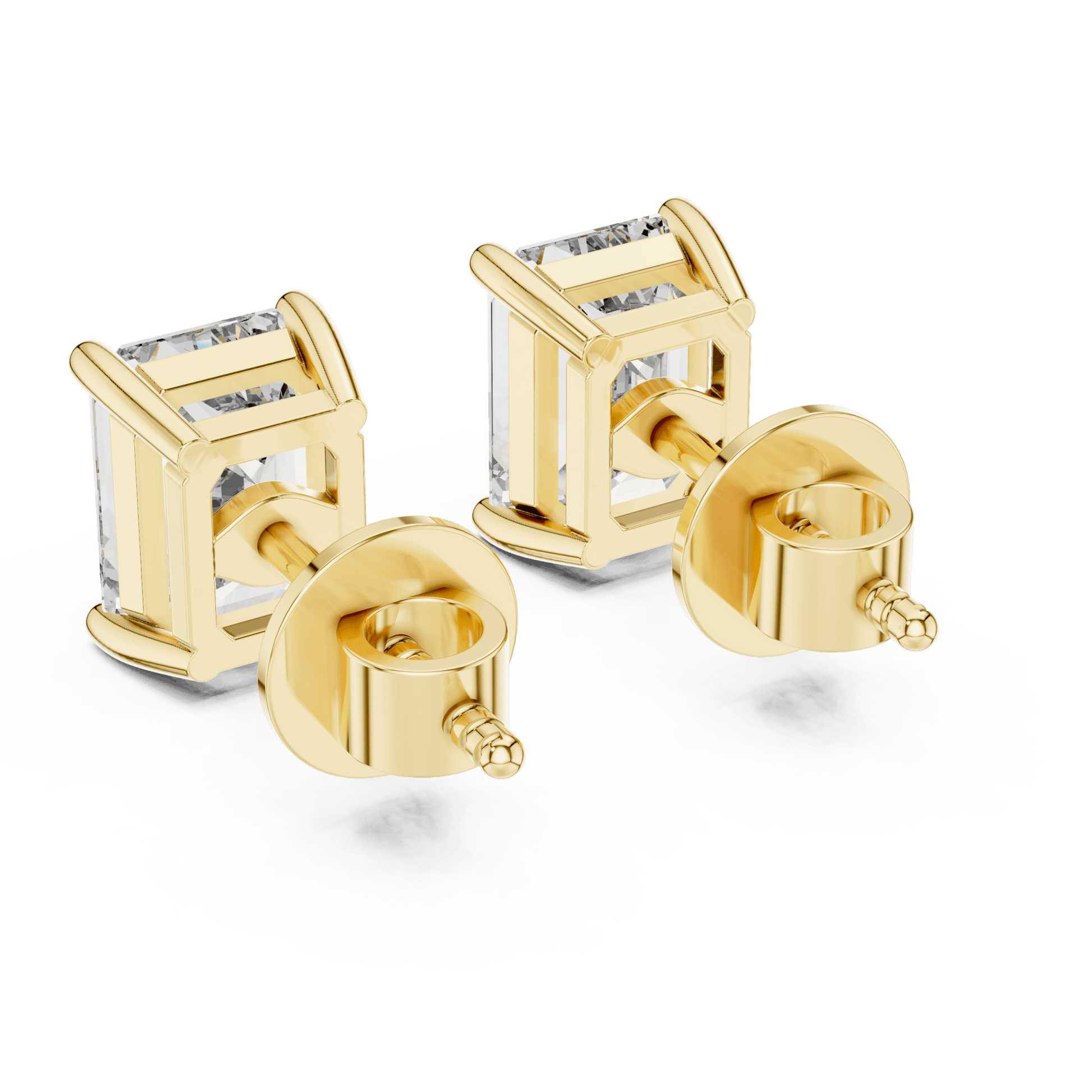 The Emerald Empress | 2.50 CTW Emerald - Cut Lab - Grown Diamond Studs in 14K Gold - Suez Diamonds