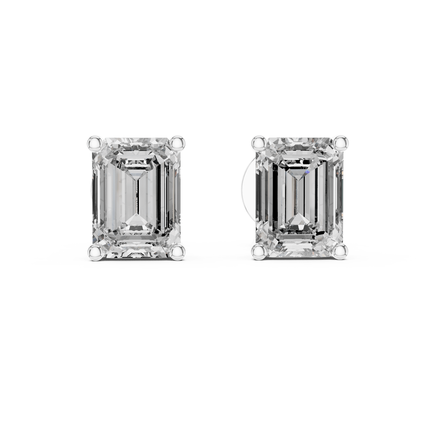 The Emerald Empress | 2.50 CTW Emerald - Cut Lab - Grown Diamond Studs in 14K Gold - Suez Diamonds