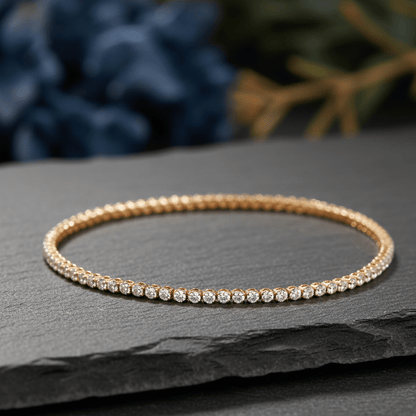 The Featherlight Tennis Bracelet | 14kt Gold - Suez Diamonds