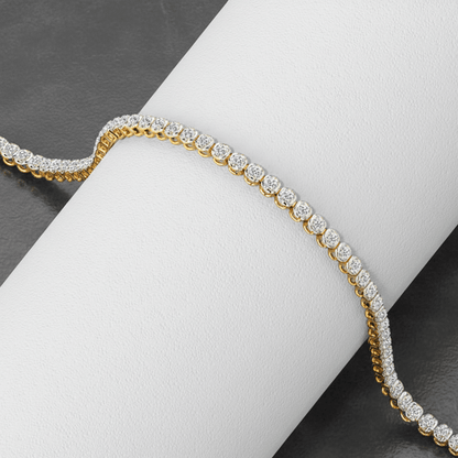 The Featherlight Tennis Bracelet | 14kt Gold - Suez Diamonds