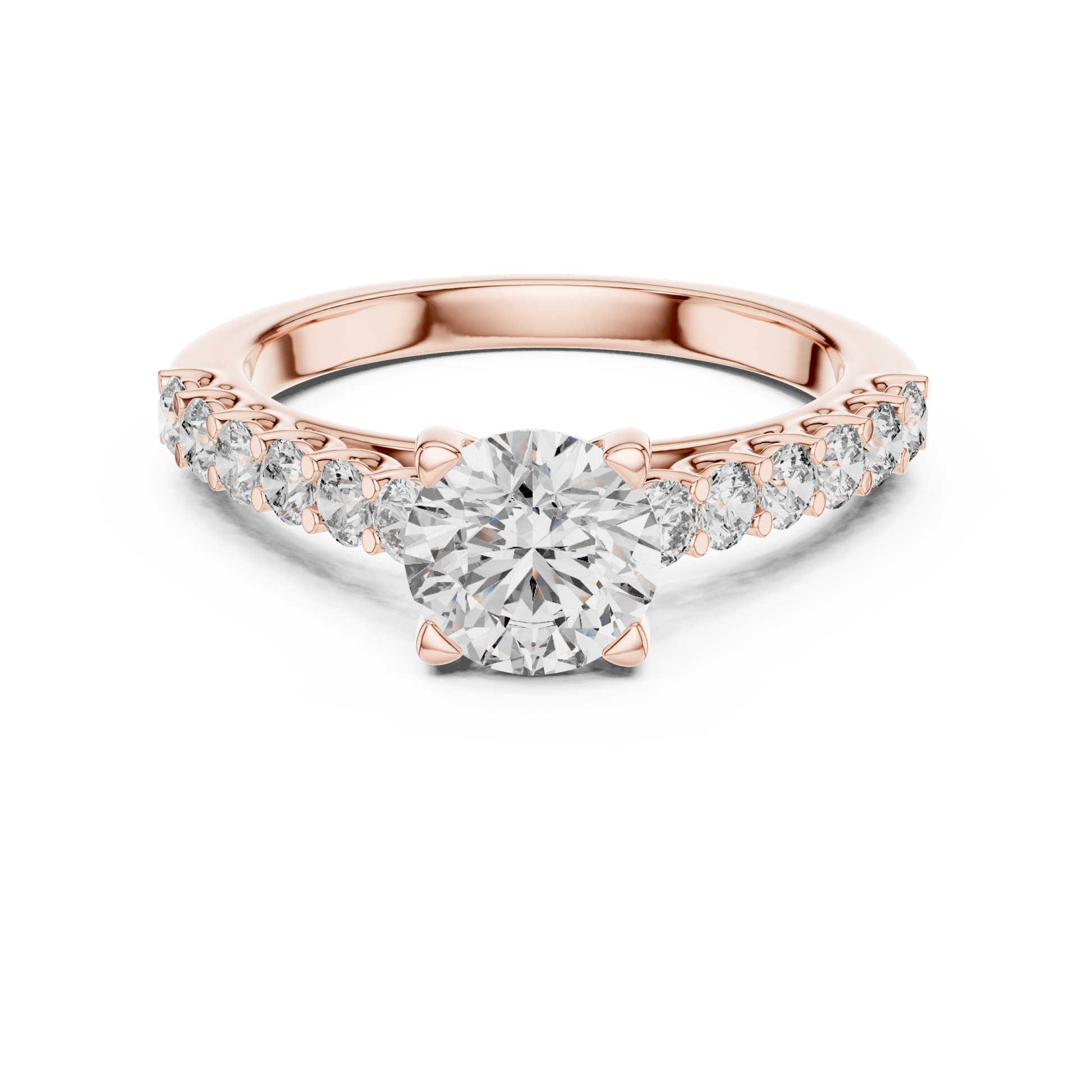 The Grace Pavé Solitaire Lab - Grown Diamond Ring - Suez Diamonds