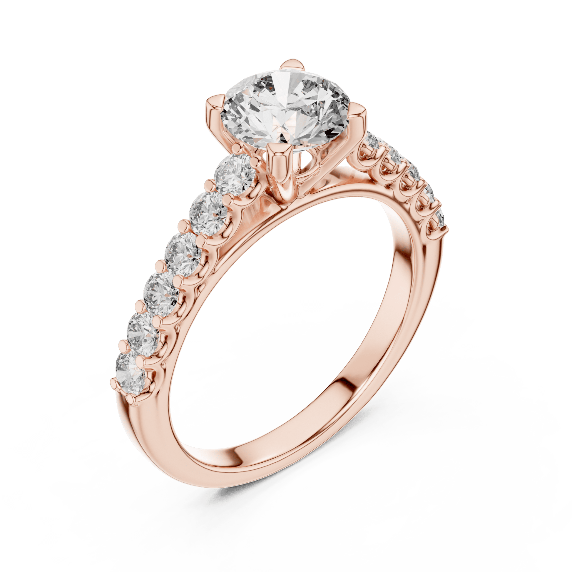 The Grace Pavé Solitaire Lab - Grown Diamond Ring - Suez Diamonds