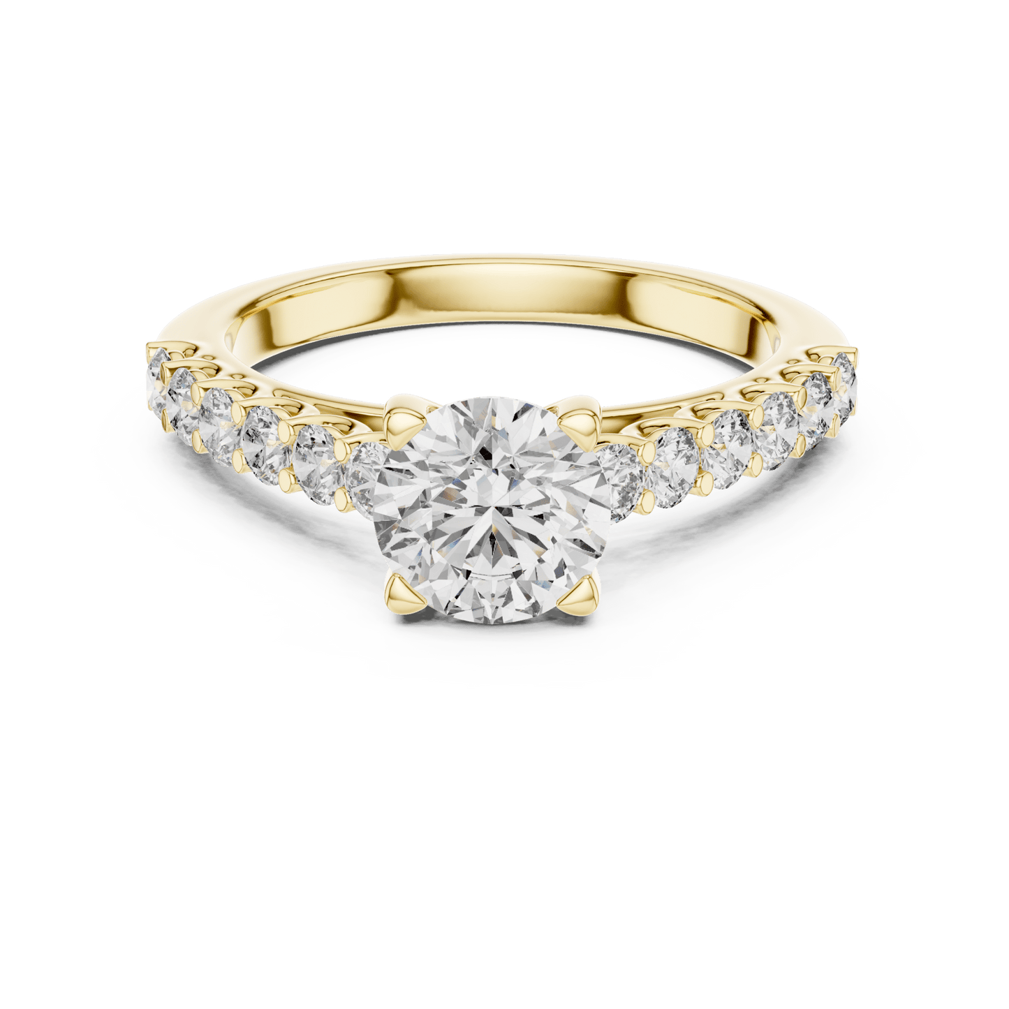 The Grace Pavé Solitaire Lab - Grown Diamond Ring - Suez Diamonds