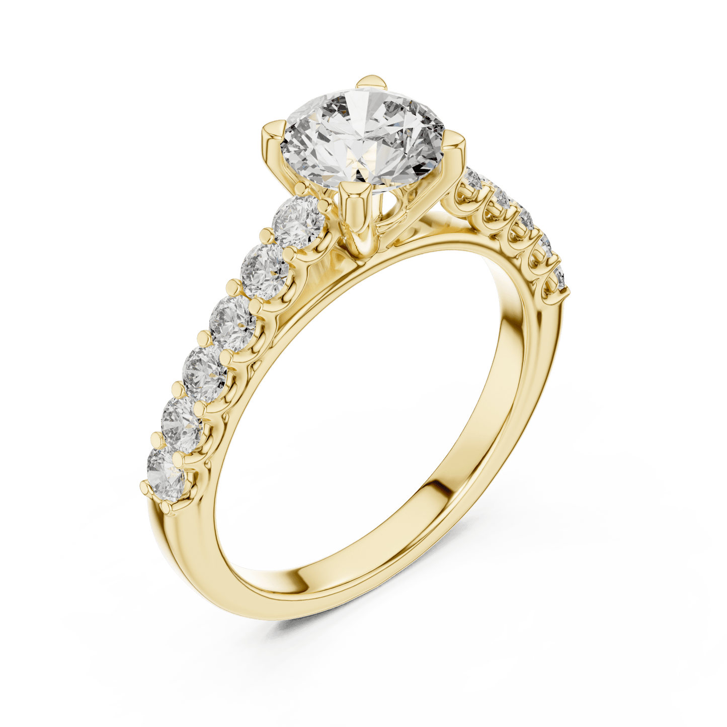 The Grace Pavé Solitaire Lab - Grown Diamond Ring - Suez Diamonds