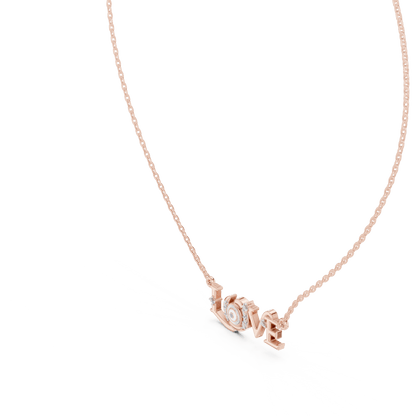 The 'LOVE' Evil Eye Pendant with Lab-Grown Diamonds without Chain - Suez Diamonds