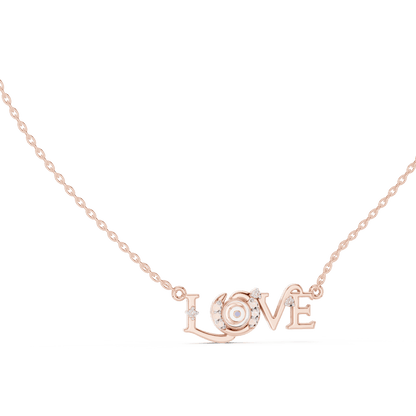 The 'LOVE' Evil Eye Pendant with Lab-Grown Diamonds without Chain - Suez Diamonds