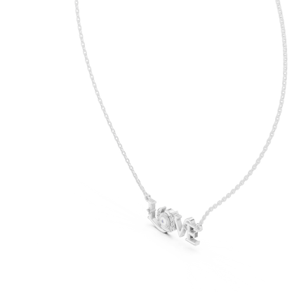 The 'LOVE' Evil Eye Pendant with Lab-Grown Diamonds without Chain - Suez Diamonds