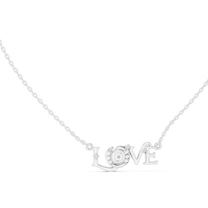 The 'LOVE' Evil Eye Pendant with Lab-Grown Diamonds without Chain - Suez Diamonds