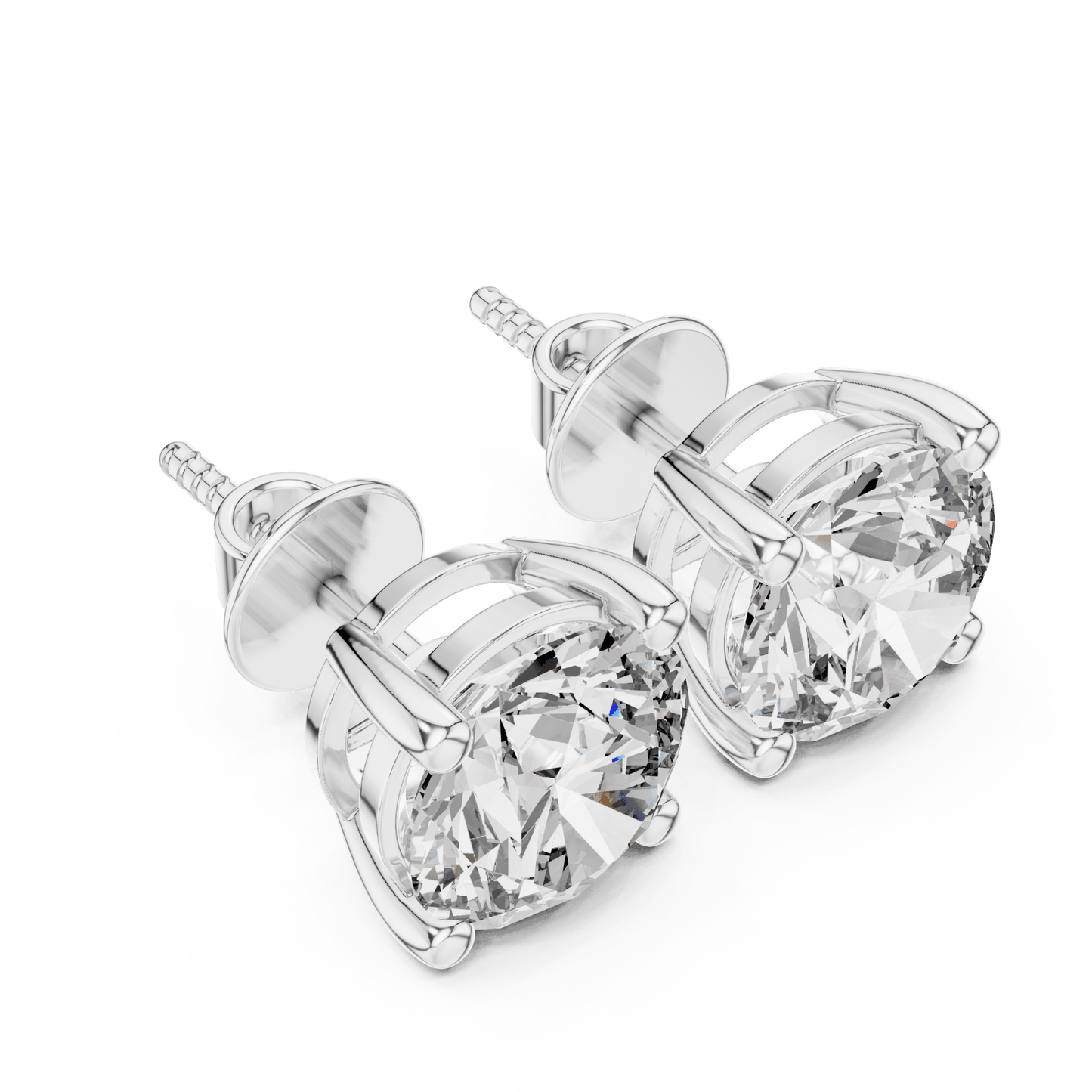 The Solitaire Grandeur | 4.00 CTW Round Brilliant Lab - Grown Diamond Studs in 14K Gold - Suez Diamonds