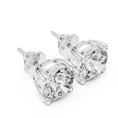 The Solitaire Grandeur | 4.00 CTW Round Brilliant Lab - Grown Diamond Studs in 14K Gold - Suez Diamonds