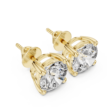 The Solitaire Grandeur | 4.00 CTW Round Brilliant Lab - Grown Diamond Studs in 14K Gold - Suez Diamonds