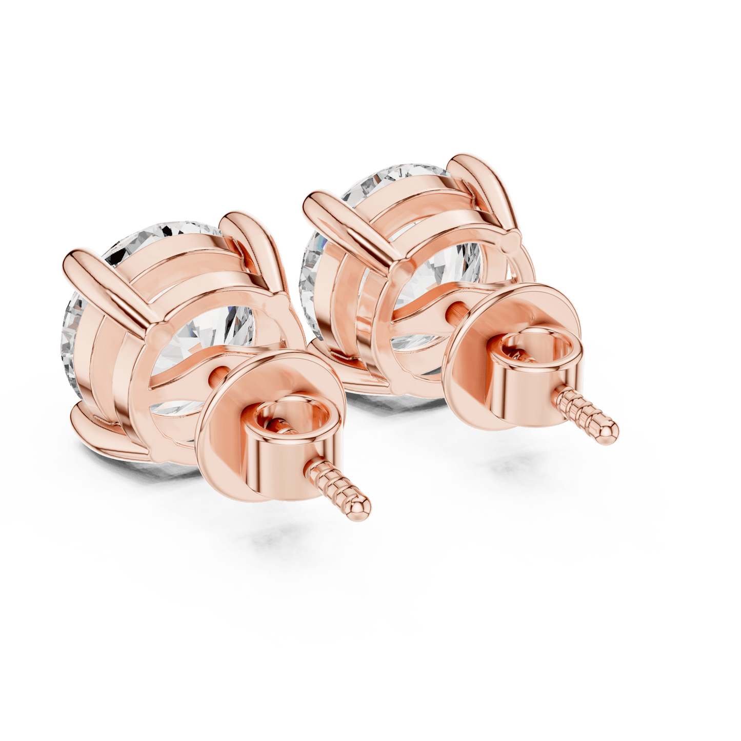 The Solitaire Grandeur | 4.00 CTW Round Brilliant Lab - Grown Diamond Studs in 14K Gold - Suez Diamonds
