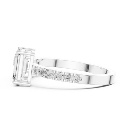 The Toi et Moi Duo Emerald & Pear Lab - Grown Diamond Ring - Suez Diamonds