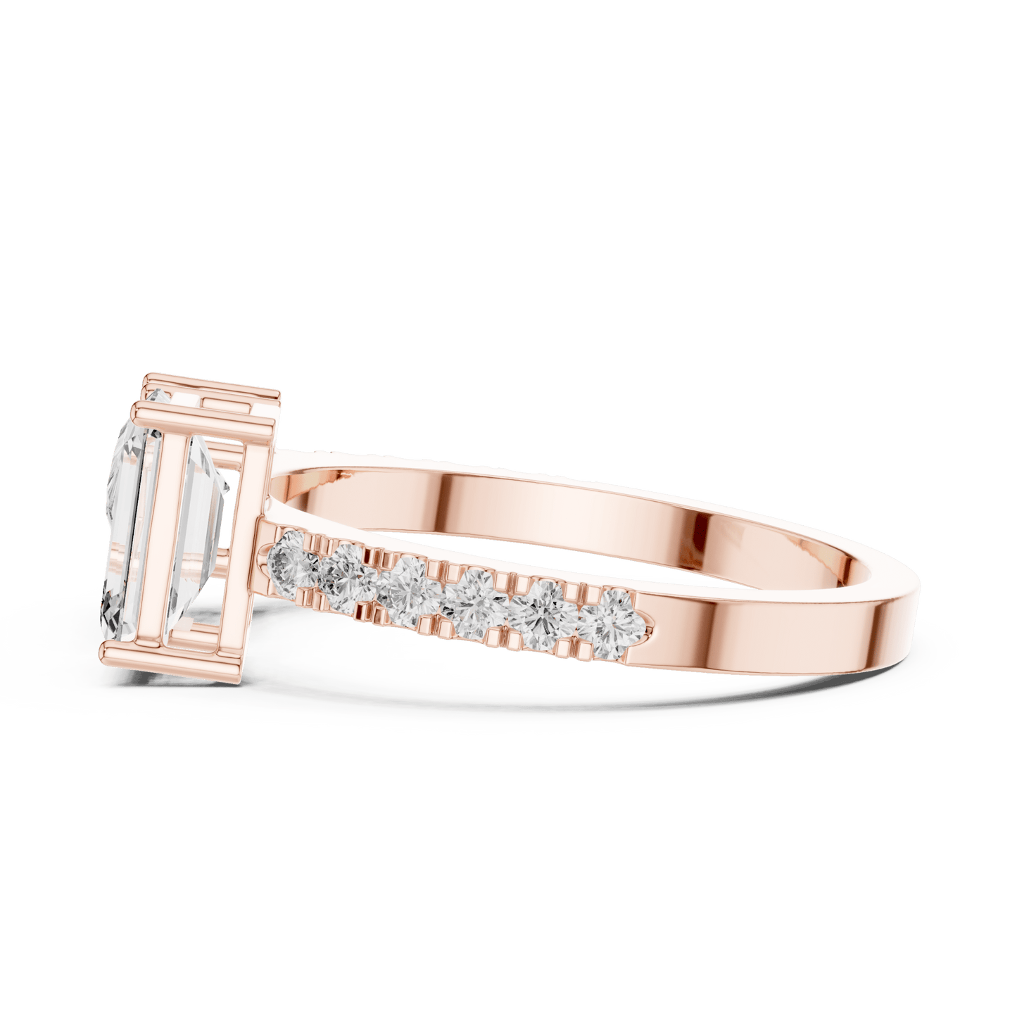 The Toi et Moi Duo Emerald & Pear Lab - Grown Diamond Ring - Suez Diamonds