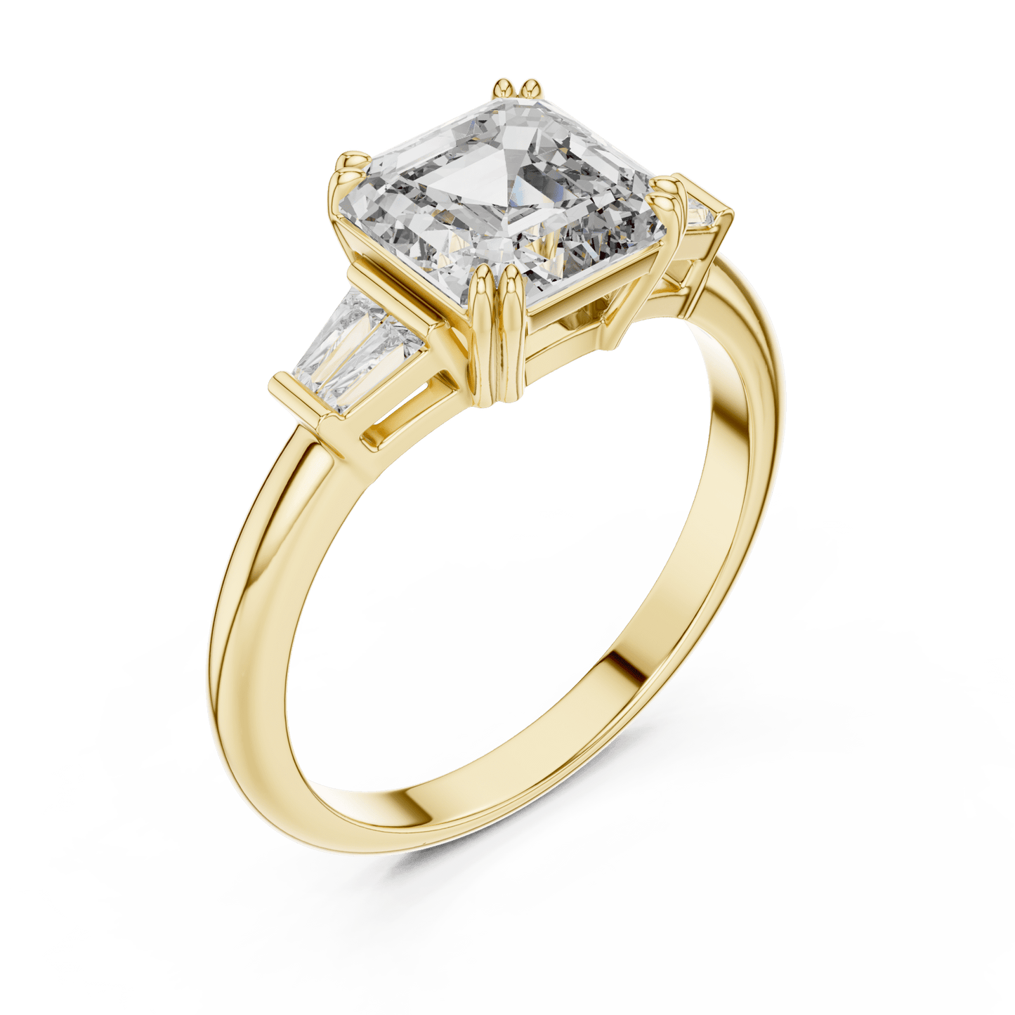 The Trilogy Emerald Lab Grown Diamond Ring - Suez Diamonds