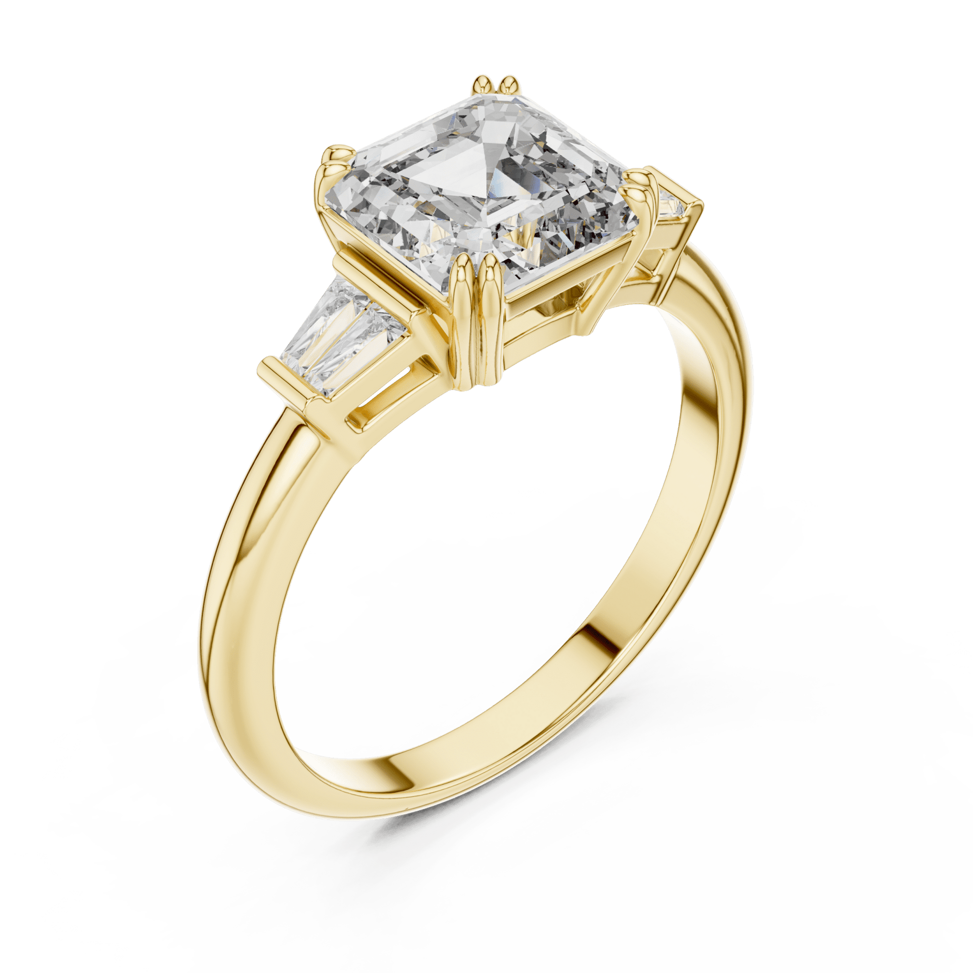 The Trilogy Emerald Lab Grown Diamond Ring - Suez Diamonds