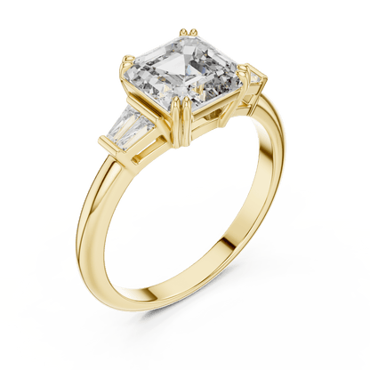 The Trilogy Emerald Lab Grown Diamond Ring - Suez Diamonds