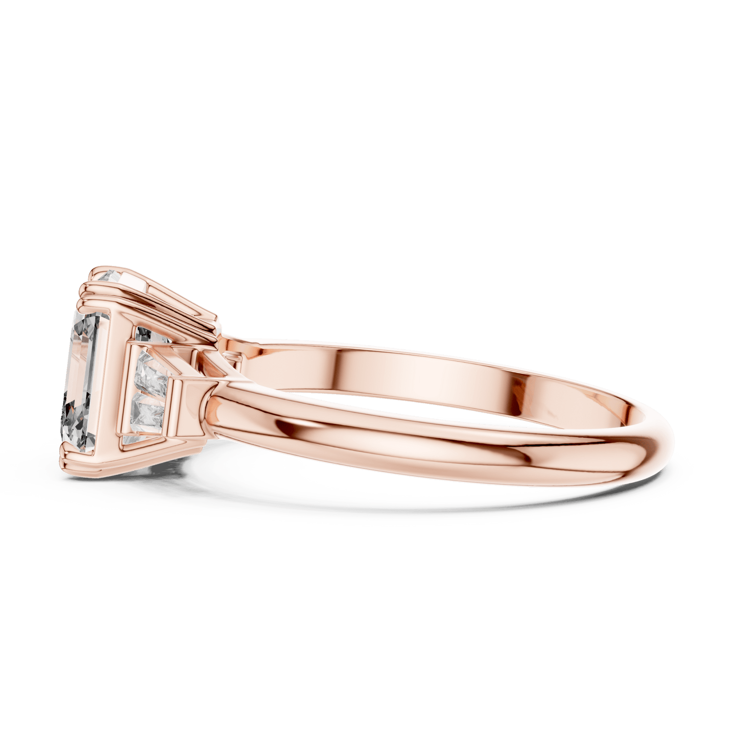The Trilogy Emerald Lab Grown Diamond Ring - Suez Diamonds