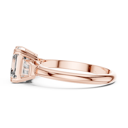 The Trilogy Emerald Lab Grown Diamond Ring - Suez Diamonds