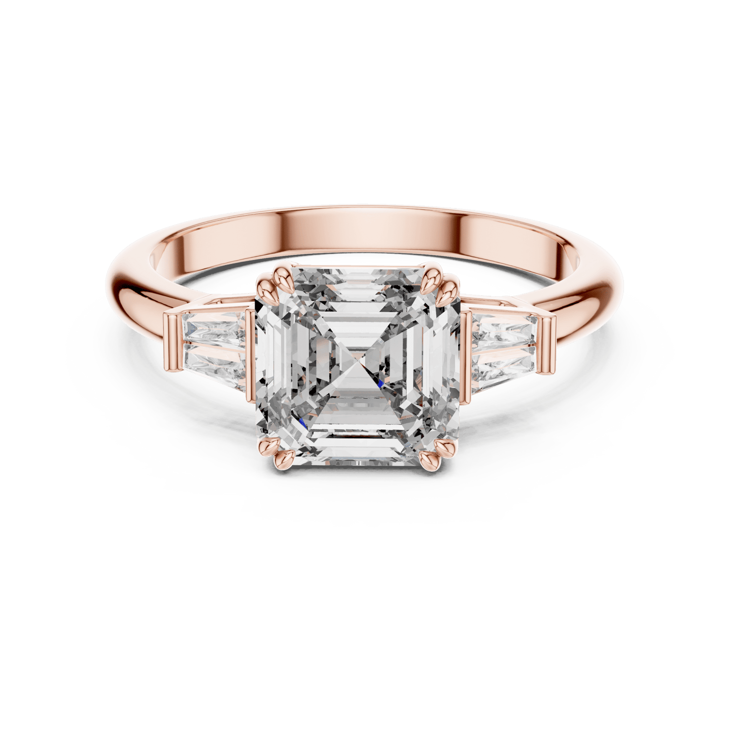 The Trilogy Emerald Lab Grown Diamond Ring - Suez Diamonds