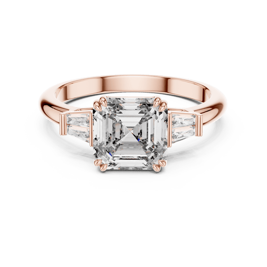 The Trilogy Emerald Lab Grown Diamond Ring - Suez Diamonds