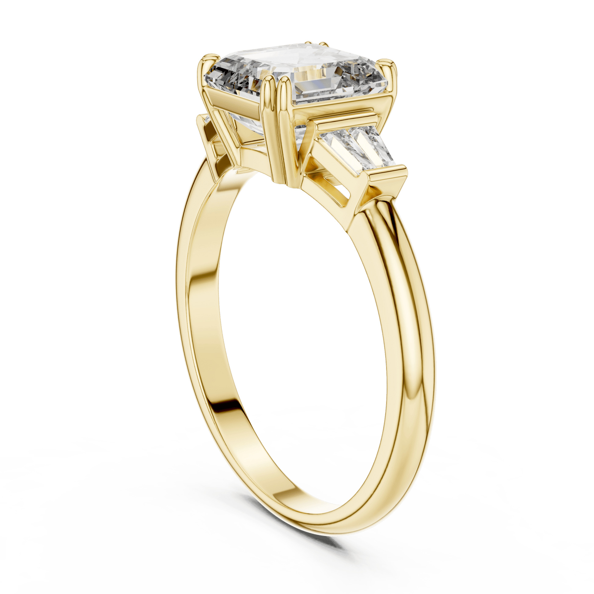 The Trilogy Emerald Lab Grown Diamond Ring - Suez Diamonds