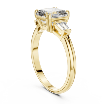 The Trilogy Emerald Lab Grown Diamond Ring - Suez Diamonds