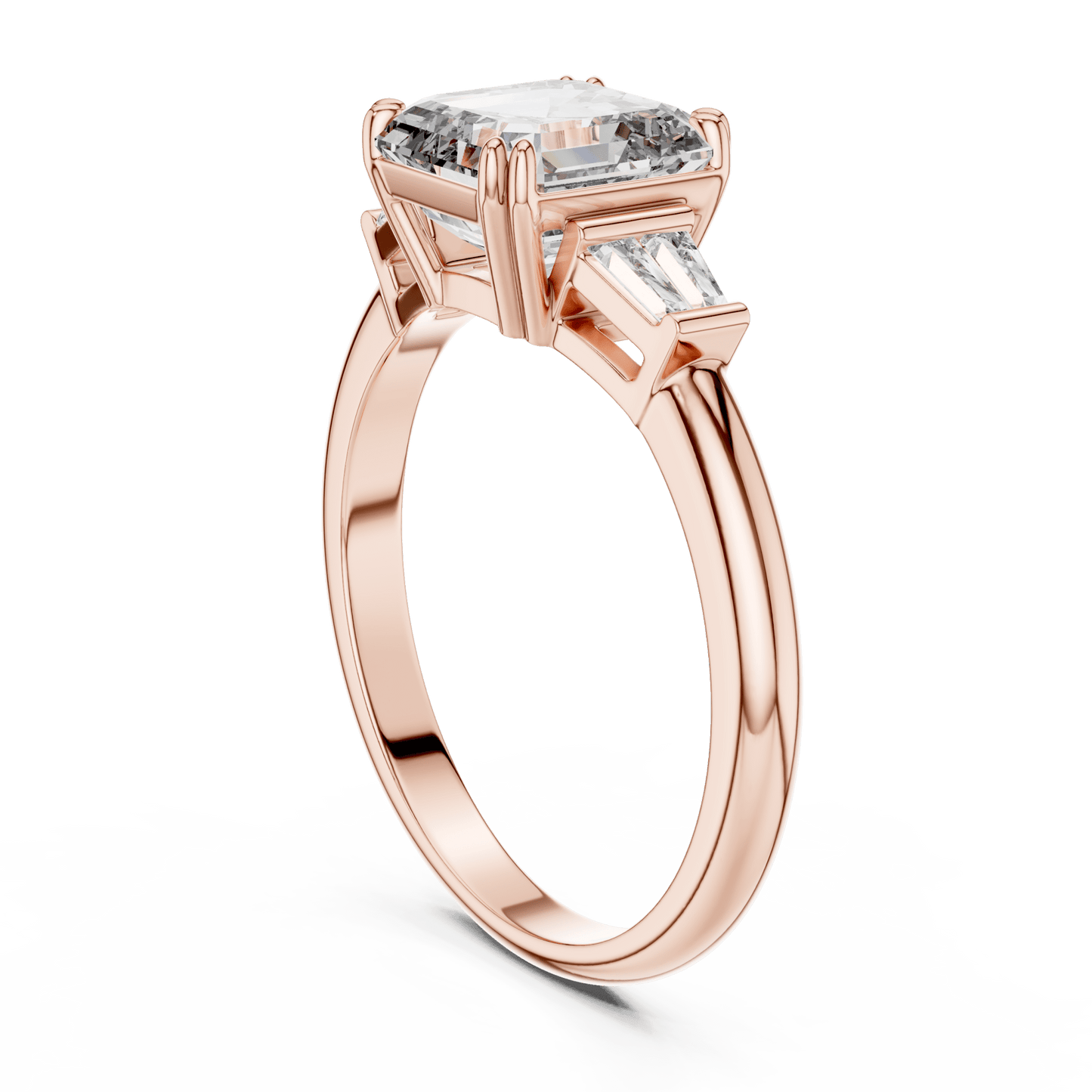 The Trilogy Emerald Lab Grown Diamond Ring - Suez Diamonds