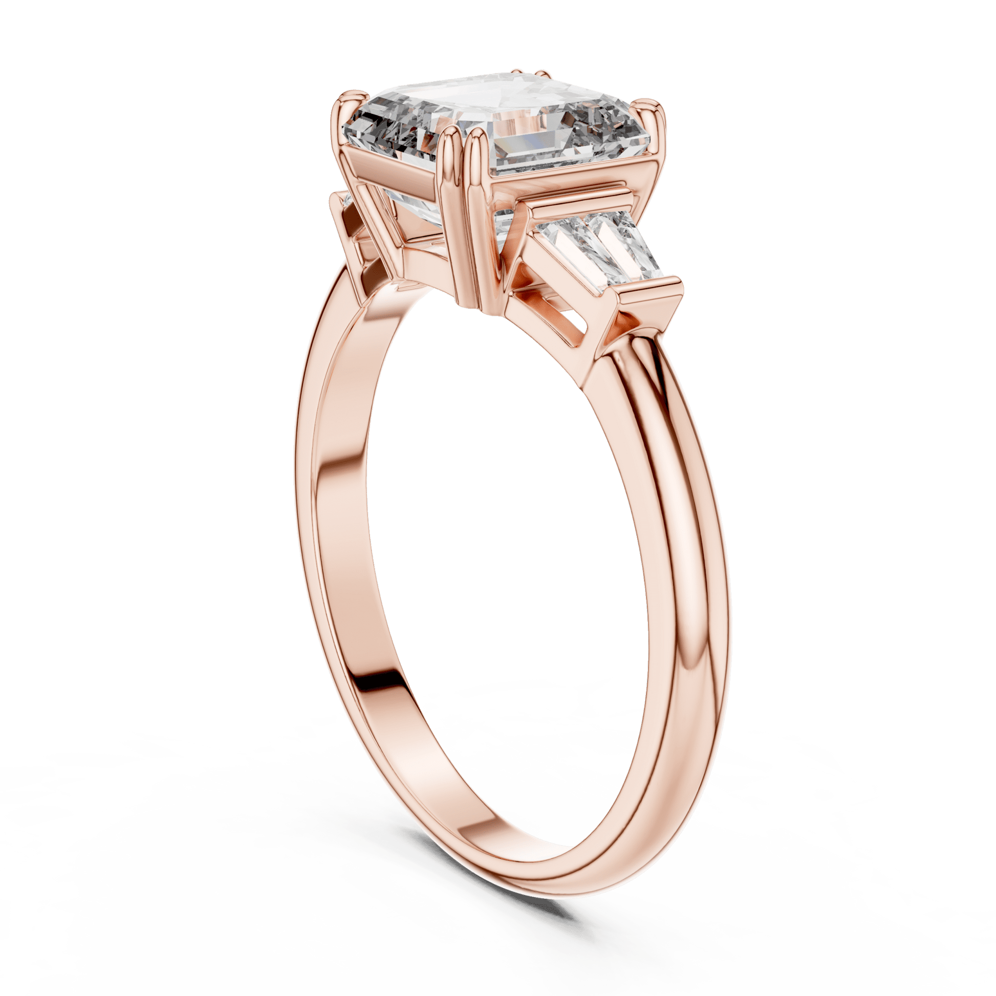 The Trilogy Emerald Lab Grown Diamond Ring - Suez Diamonds