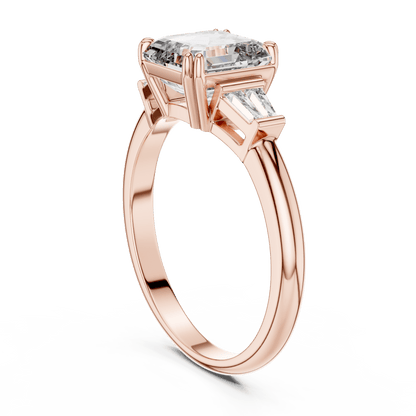 The Trilogy Emerald Lab Grown Diamond Ring - Suez Diamonds